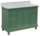 Bella 48" Bathroom Vanity, Sage Green, Carrara Marble