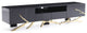 Modrest Legend Modern Black and Champagne Gold TV Stand