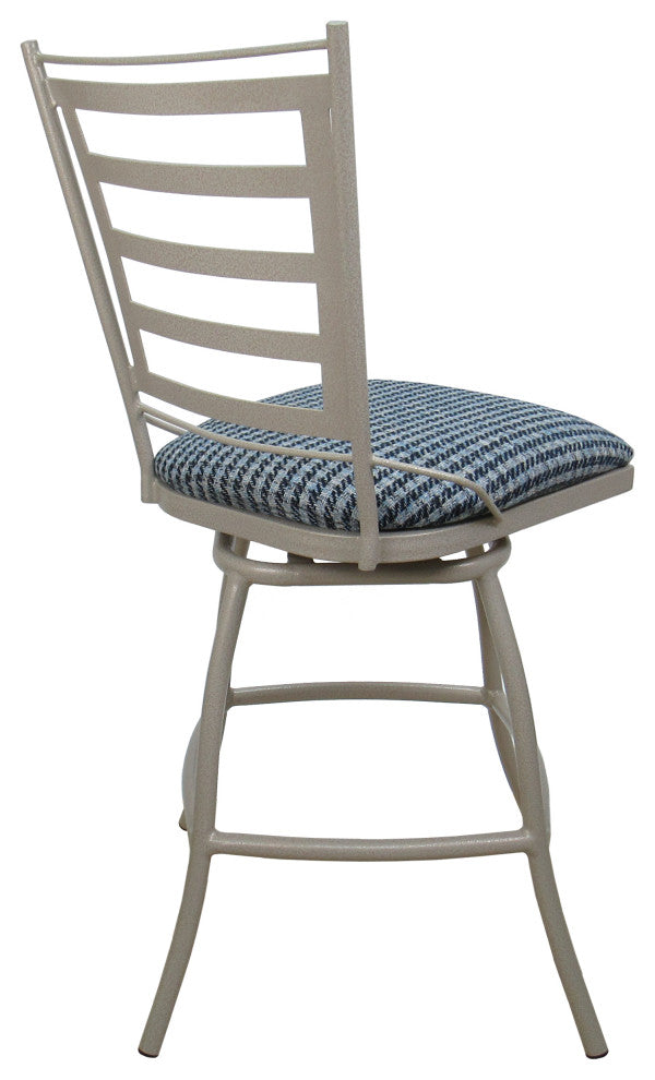 Outdoor/Indoor Bar Stool Armless Jenna 26" 30" 35" Seat, Coco Indigo Blue, Beige, 35"