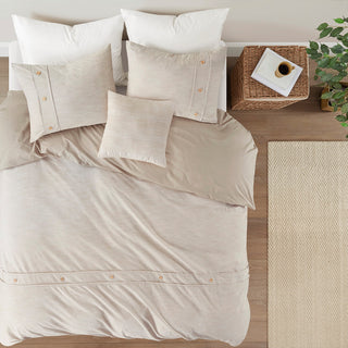 Clean Spaces Dover 5 Piece Organic Cotton Oversized Comforter Cover Set