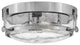 Hinkley Harper 3-Light Small Flush Mount, Chrome With Clear Seedy Glass