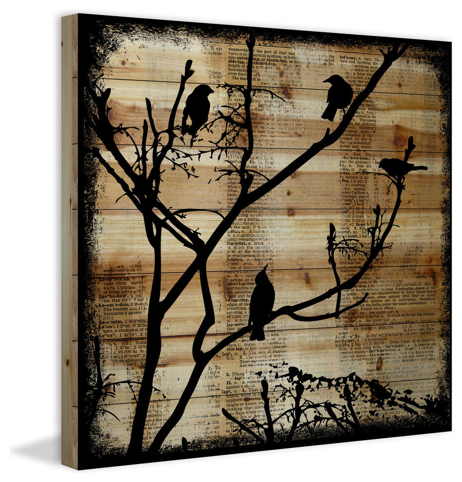 Marmont Hill, "Branch Silhouette" by Vicki Butler Print, Natural Pine Wood