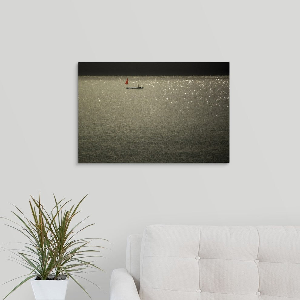 "Red Sails at Midsummer" Wrapped Canvas Art Print, 24"x16"x1.5"