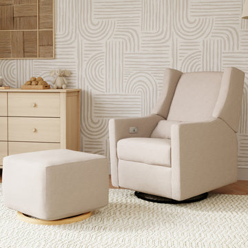 Kiwi Electronic Recliner and Swivel Glider With USB port, Performance Beach Eco-Weave