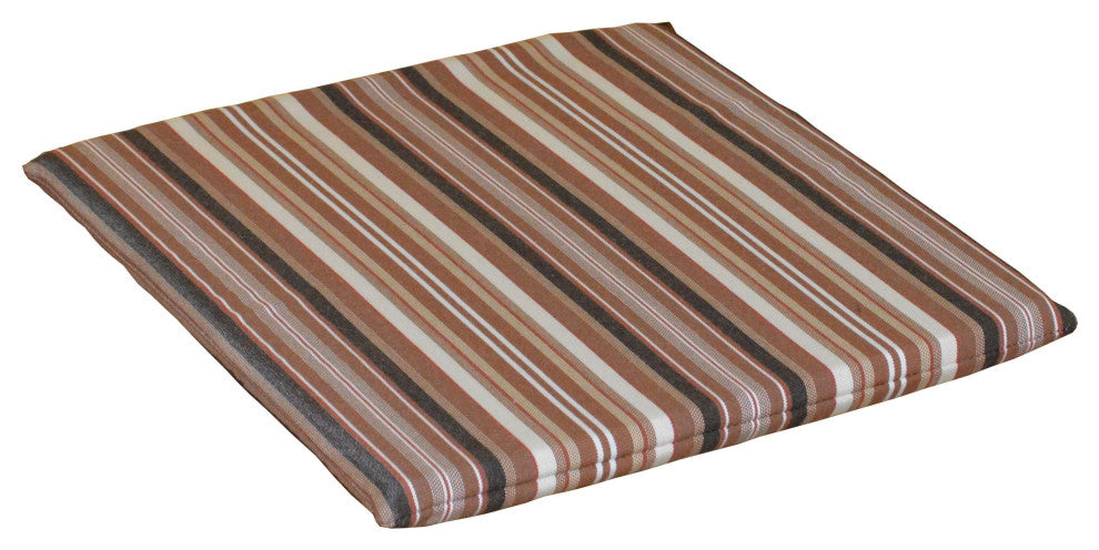 Poly Bistro Chair Seat Cushion, Maroon Stripe
