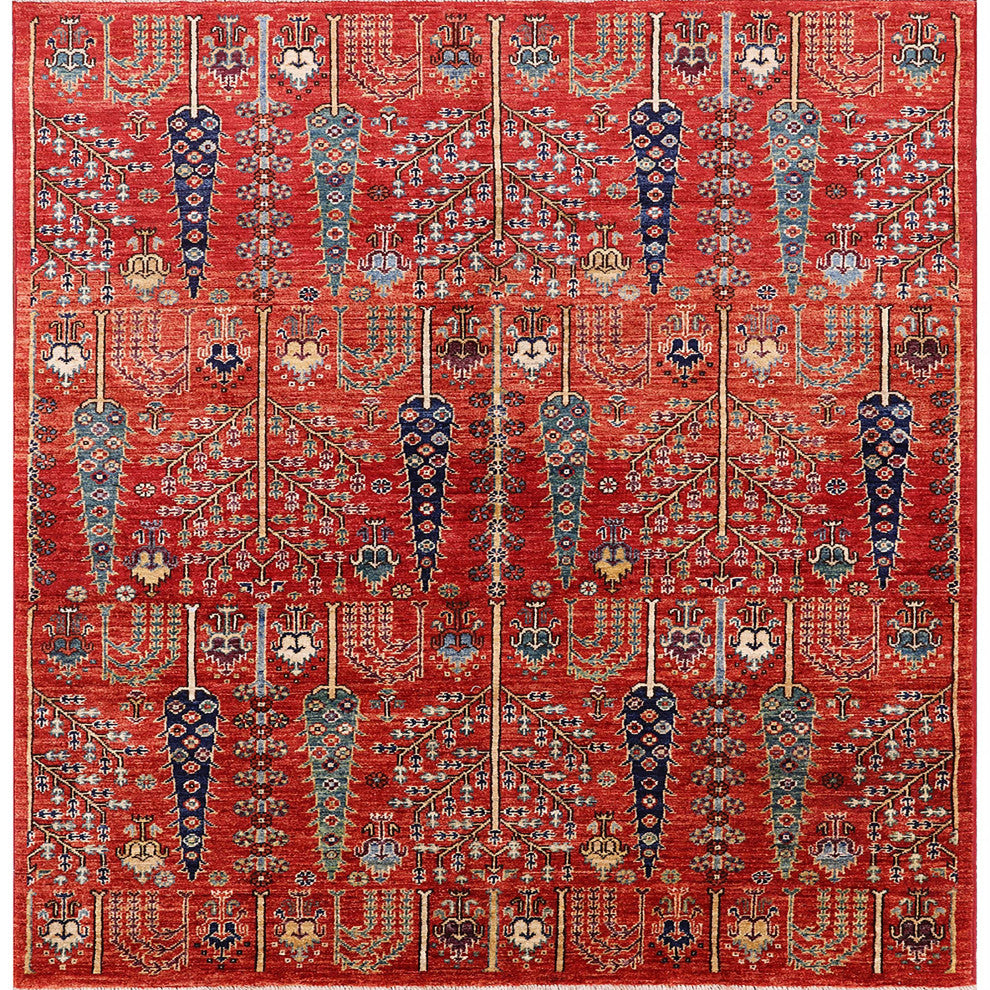 Ahgly Company Indoor Square Mid-Century Modern Area Rugs, 3' Square