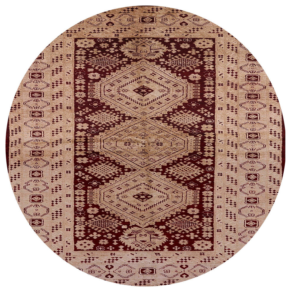 Ahgly Company Indoor Round Mid-Century Modern Area Rugs, 4' Round