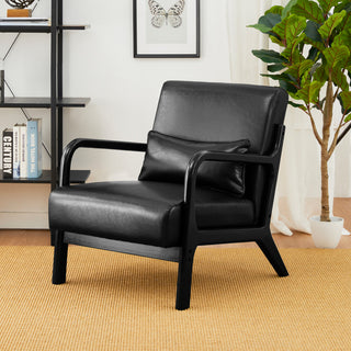 Set of 2 Modern Leatherette Accent  Armchair