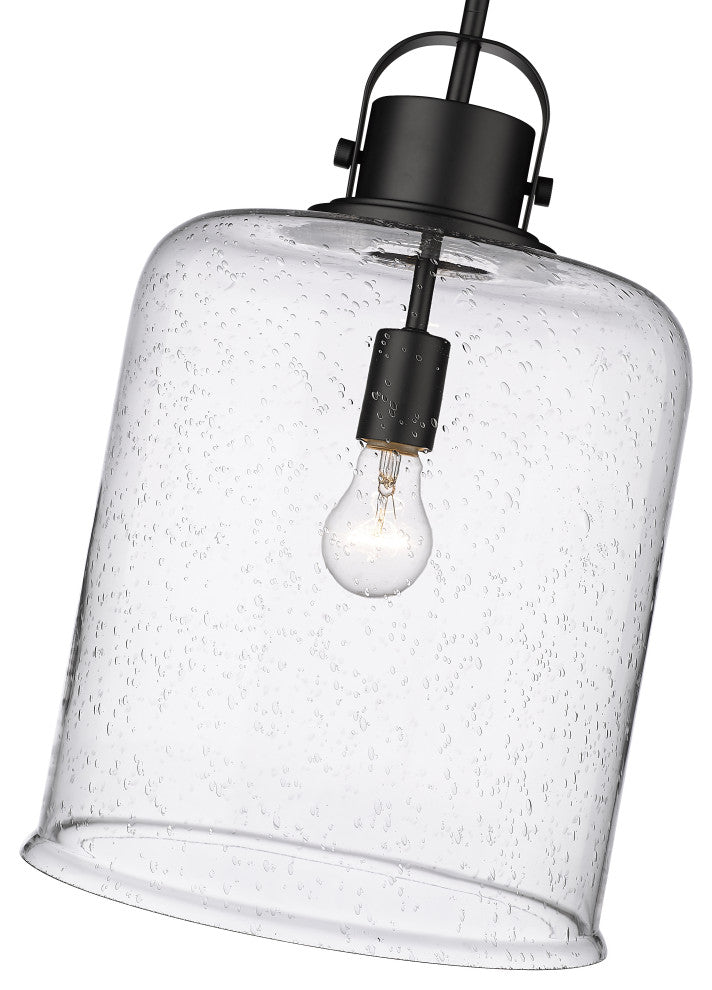 Zlite 340P12-MB 1-Light Pendant, Clear Seeded