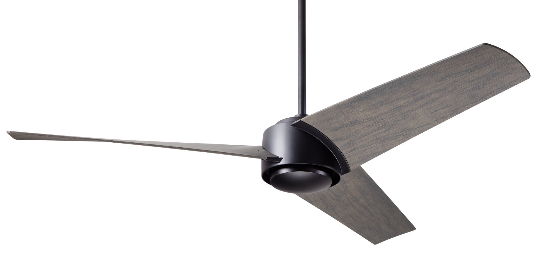 Ambit 56" Flush Fan, Matte Black/Graywash Blades, Remote