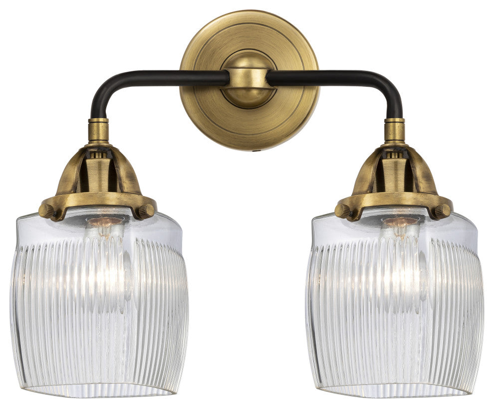 Innovations 288-2W-BAB-G302 2-Light Bath Vanity Light, Black Antique Brass