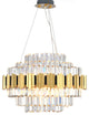 18-Light Gold Stainless Steel Chandelier With Clear Crystals