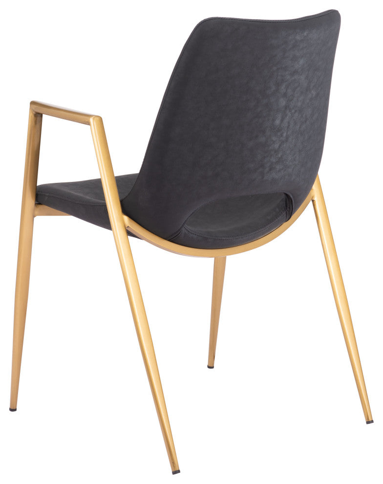 Desi Dining Chair (Set of 2) Black & Gold