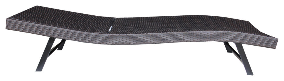 Set of 4 Faro Chaise Lounge - Dark Brown