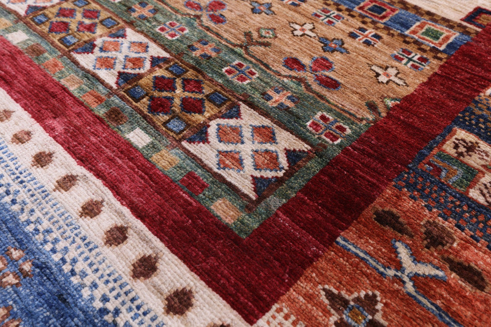 Persian Gabbeh Tribal Handmade Wool Rug 3' 4" X 4' 10" Q10132