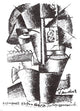 Kazimir Malevich Portrait of Ivan Kliun, 21"x28" Wall Decal