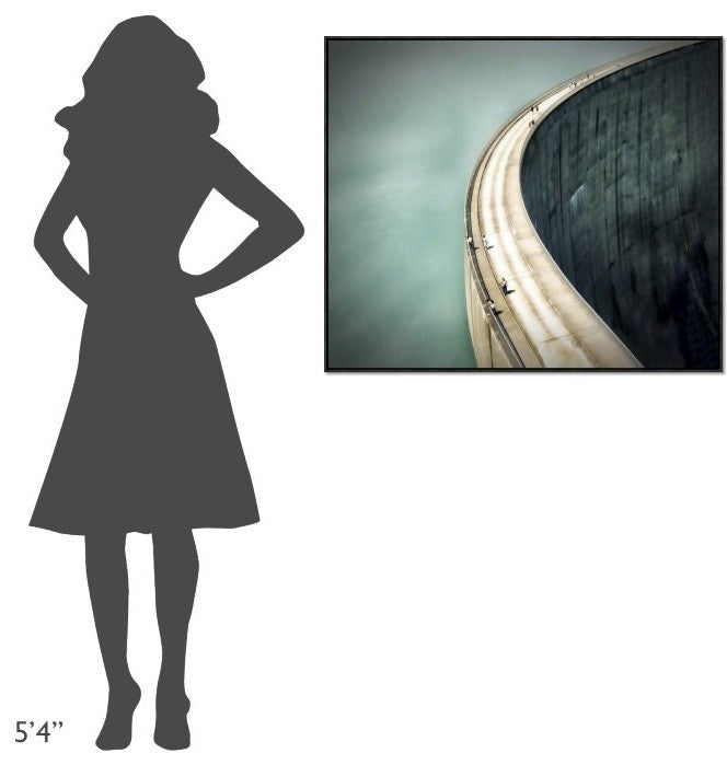 "The Dam" Framed Canvas Giclee by Anna Cseresnjes, 37x31"