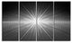 Glowing Star in Cosmic Galaxy, Abstract Wall Art Canvas, 48"x28", 4 Panels