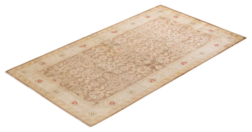 Mogul, One-of-a-Kind Hand-Knotted Area Rug Brown, 4' 4 x 7' 7