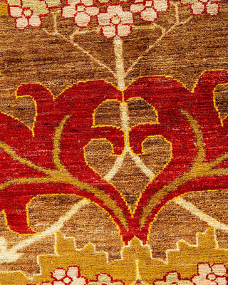 Overdyed, One-of-a-Kind Hand-Knotted Area Rug Brown, 8'10"x11'10"