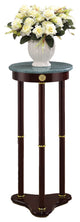 Round Marble Top Accent Table, Merlot