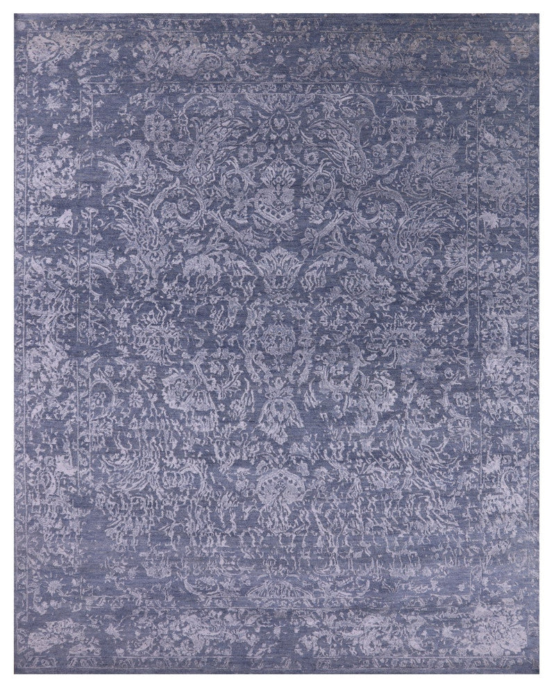 8' 1" X 10' 1" Persian Handmade Wool and Silk Rug Q6205