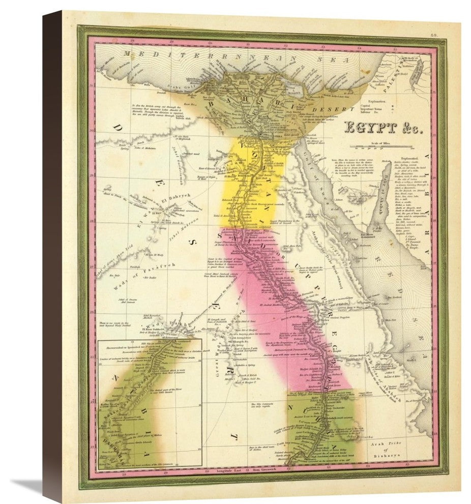 "Egypt, 1846" Stretched Canvas Giclee by Samuel Augustus Mitchell, 18"x22"