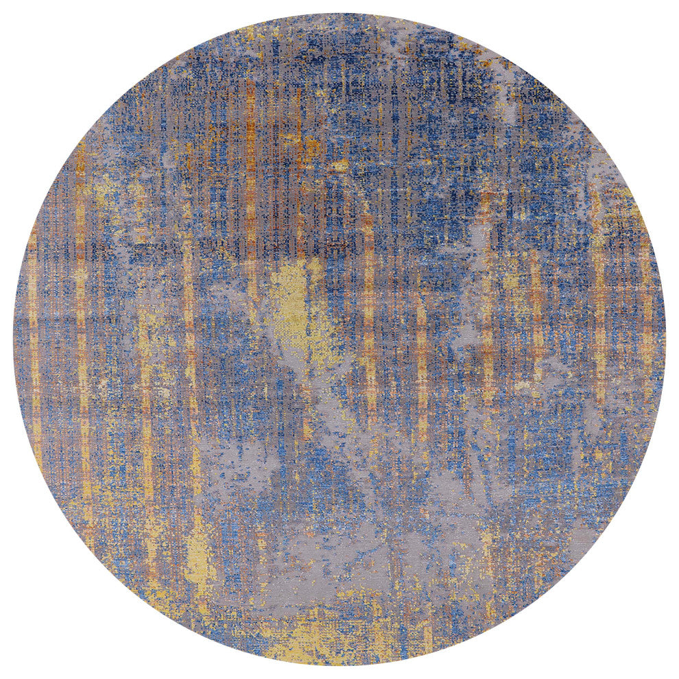 Ahgly Company Indoor Round Mid-Century Modern Area Rugs, 5' Round