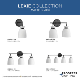 Lexie Collection Contemporary Vanity Light, Matte Black