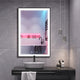 Kiva-Rhyme Black Framed LED Vanity Wall Mounted Mirror, 24x32", 3 Buttons, 24"x36"