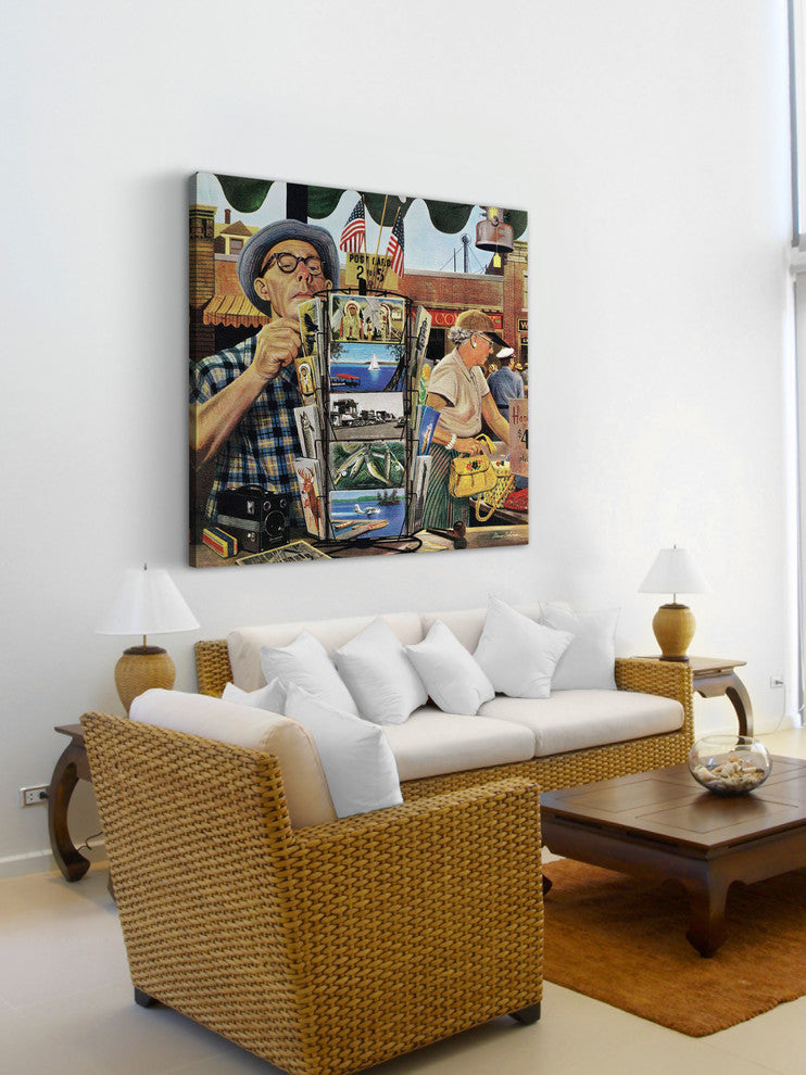 "Postcards" Painting Print on Canvas by Stevan Dohanos