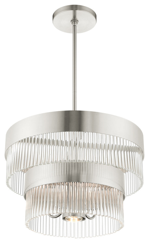 Livex Lighting Norwich 5 Light Brushed Nickel Chandelier