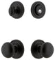 Ageless Iron Loch Rosette Combo Pack Keep Knob, Black Iron