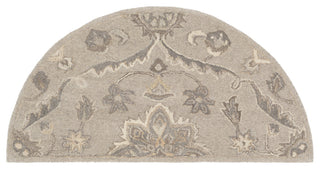 Caesar Traditional Taupe Area Rug, 6'x9' Oval
