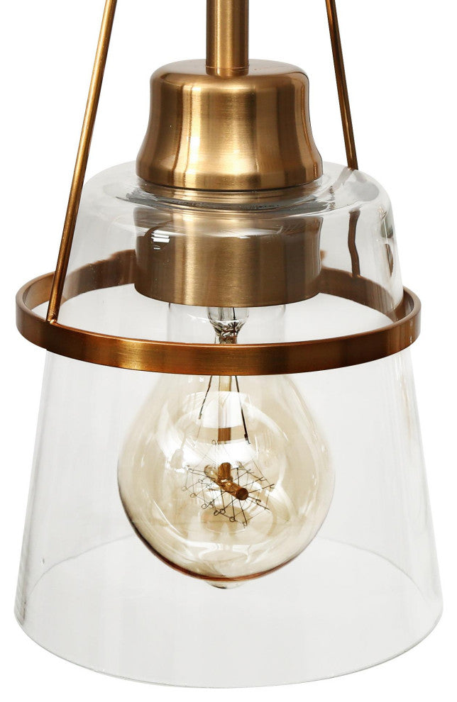 LNC 5-Light Polished Gold Modern Linear Kitchen Pendant Island Light, Linear