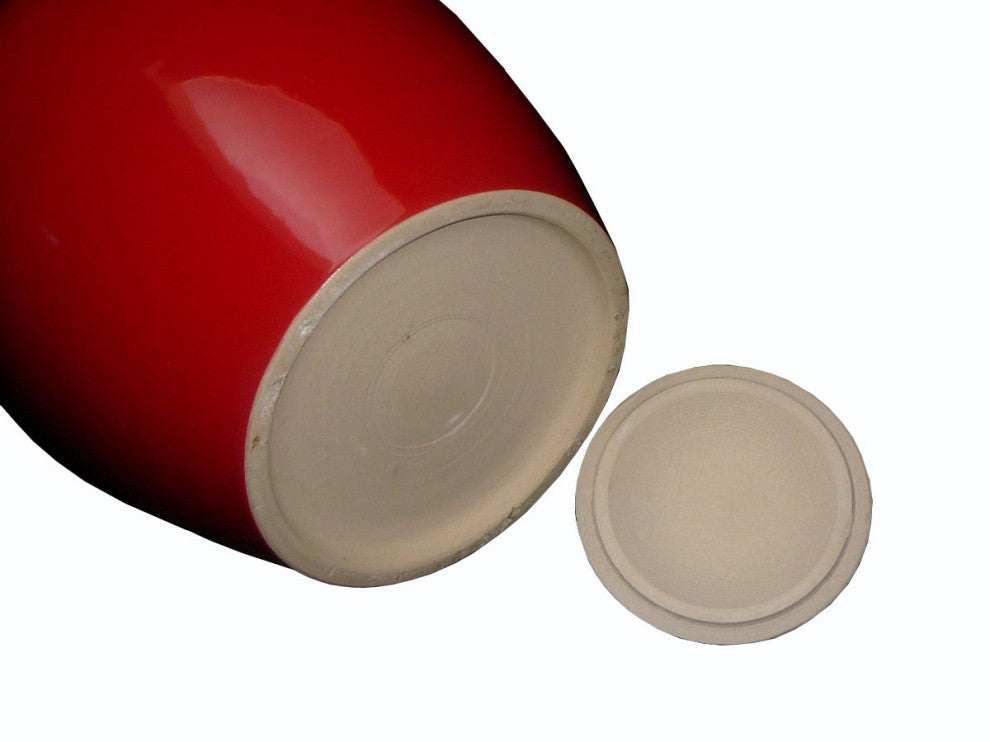Simple Modern Handmade Plain Solid Red Glaze Porcelain Vase Jar