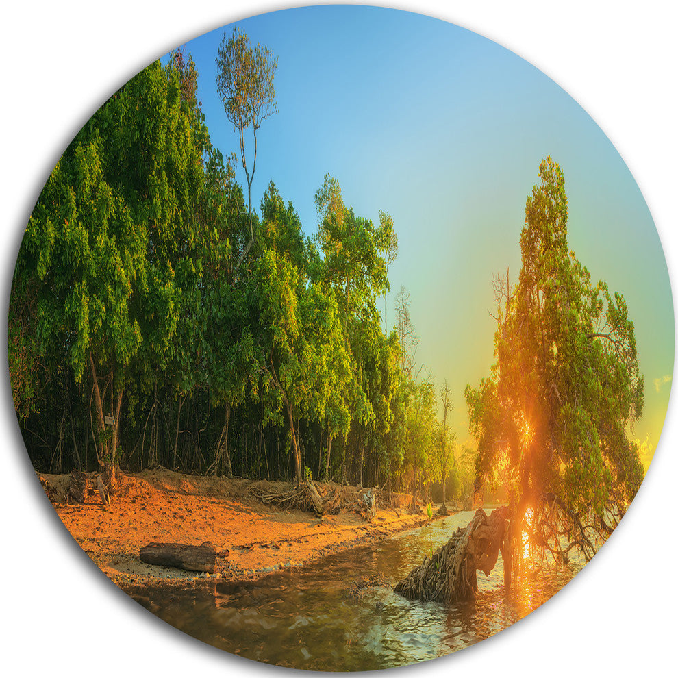 Beautiful Thailand Tropical Beach, Landscape Round Wall Art, 36"