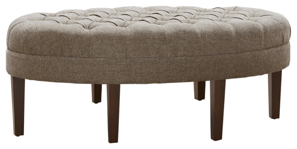 Madison Park Martin Surfboard Tufted Ottoman, Brown Multi