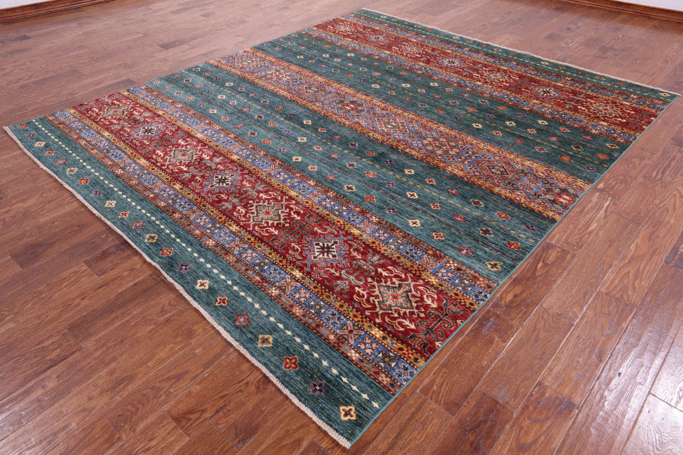 8' 3" X 9' 7" Khorjin Super Kazak Handmade Rug - Q12646
