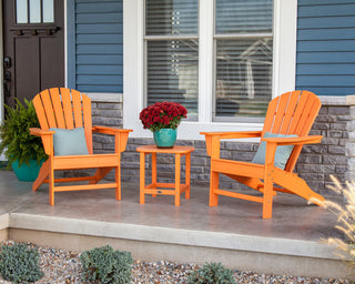 Polywood South Beach Adirondack 3-Piece Set, Teak