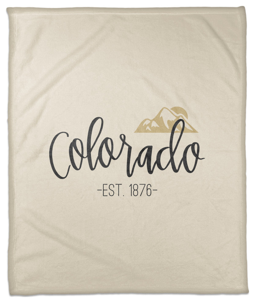 Colorado Established 50x60 Coral Fleece Blanket