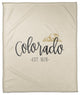 Colorado Established 50x60 Coral Fleece Blanket