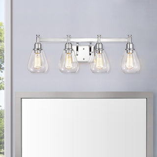 CHLOE Lighting HUDSON Transitional 4-Light Chrome Bath Fixture