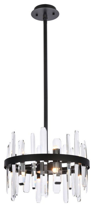 Modern Black 8-Light Pendant