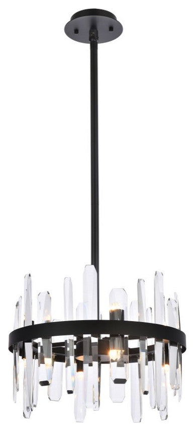 Modern Black 8-Light Pendant