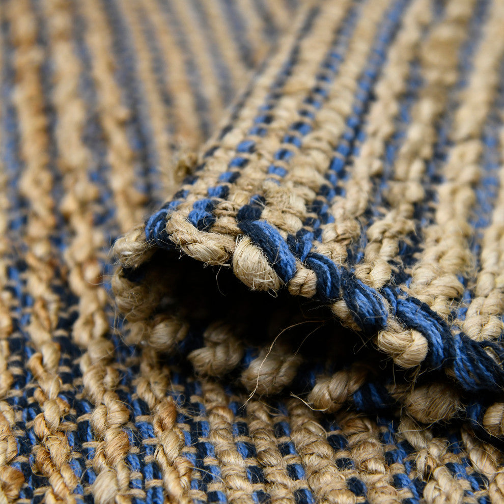 Naturals Sinclair Area Rug, Navy, 2' x 3', Striped