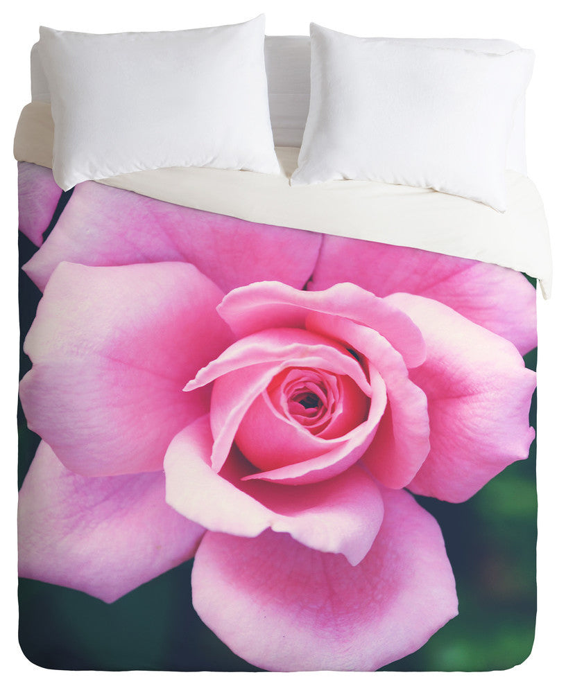 Deny Designs Allyson Johnson Darling Pink Rose Duvet Cover - Lightweight