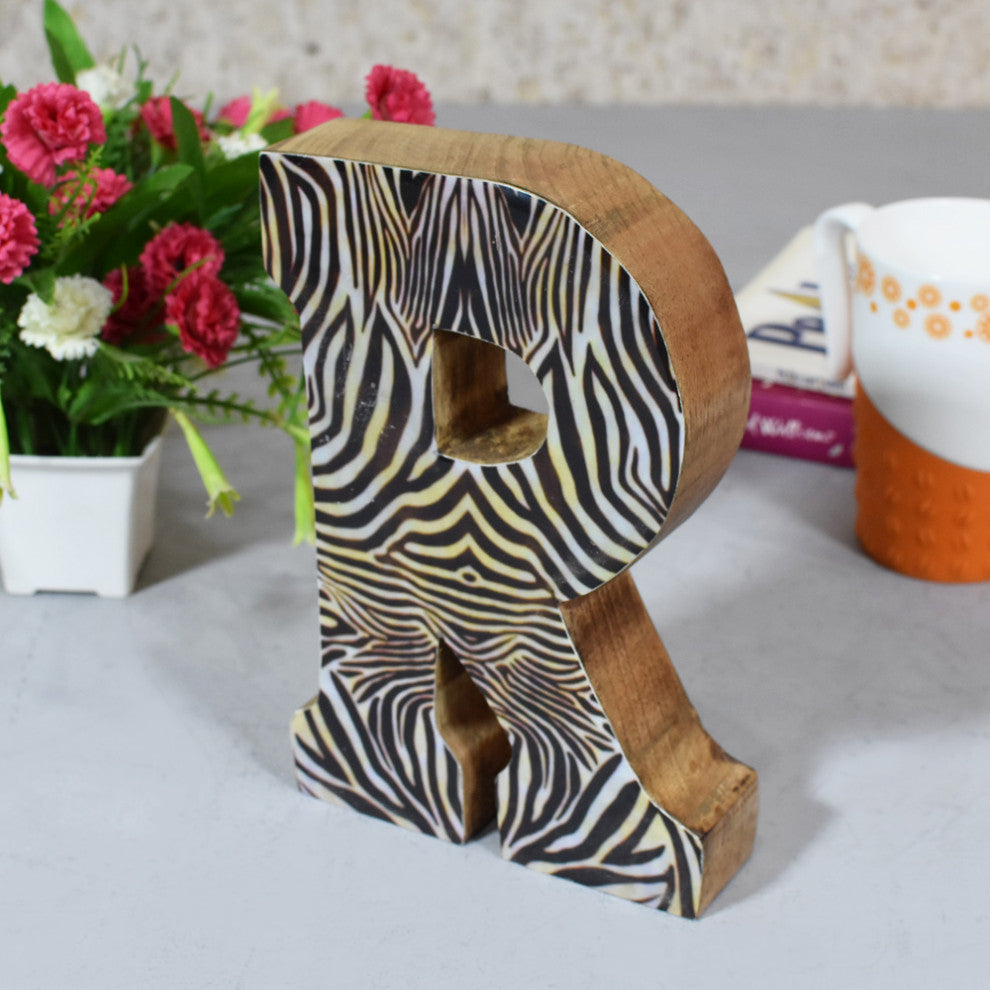 Handmade Eco-Friendly Wall Decor "S" Alphabet Letter Block, 1.3x7.8x4