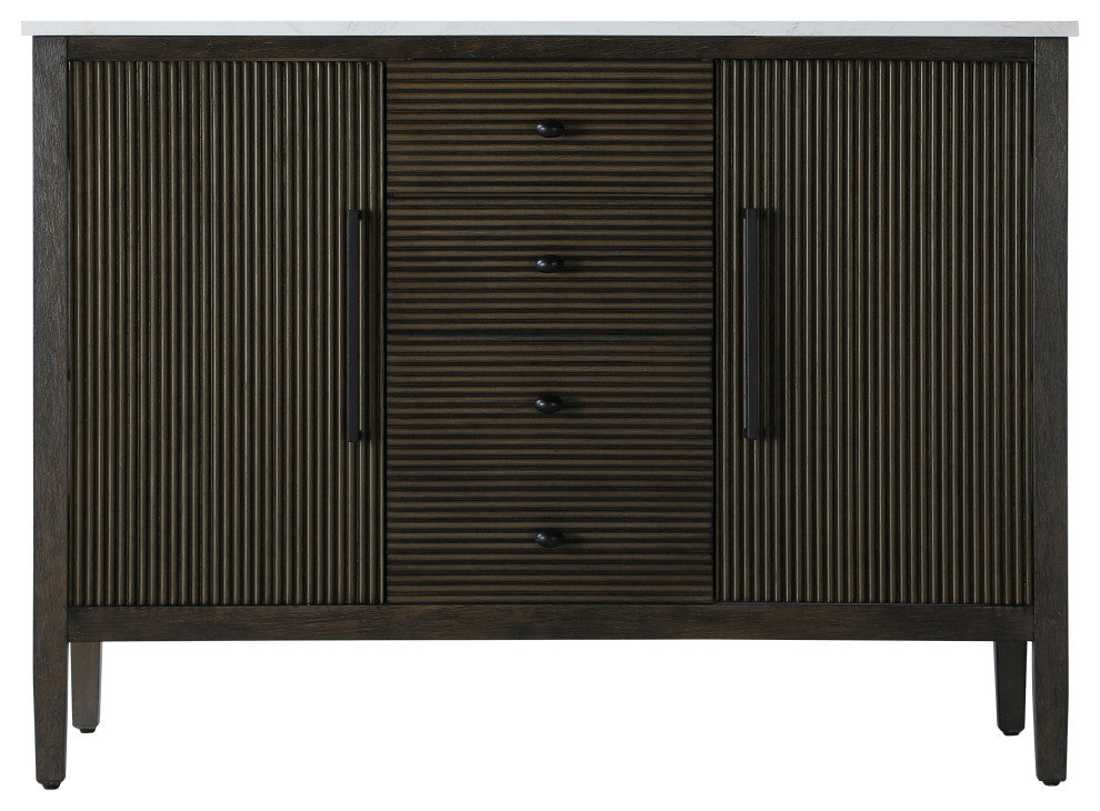 Home Living 48" Single Bathroom Vanity, Chocolate Oak
