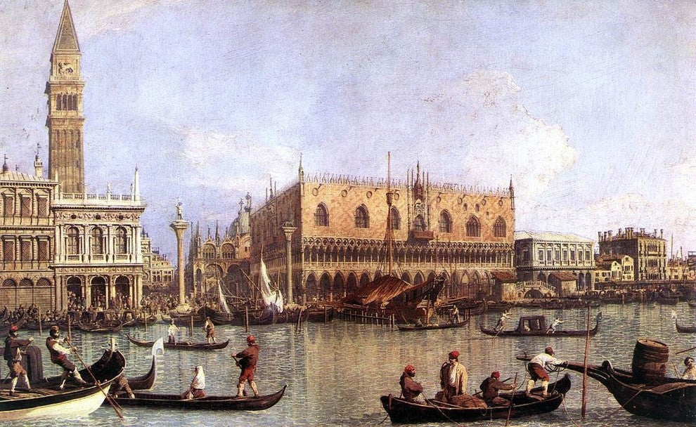 Canaletto Palazzo Ducale and the Piazza di San Marco Wall Decal
